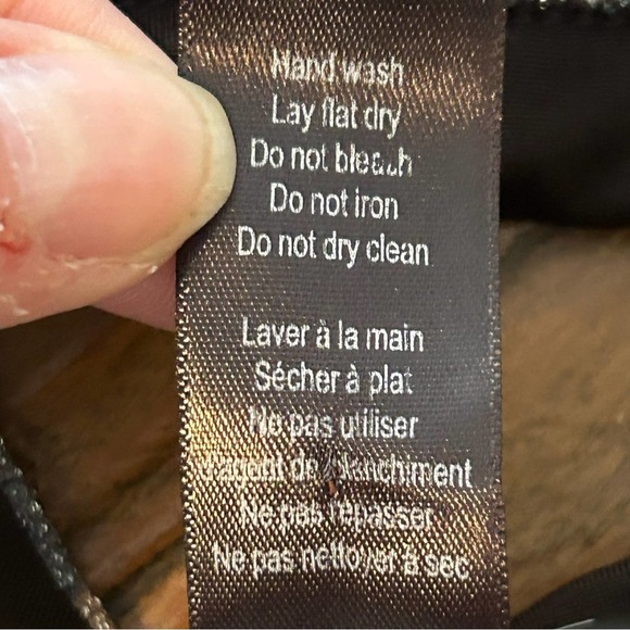 Anthropologie Beach riot palm madness bikini top black rainbow sz XL sparkle - Picture 9 of 9